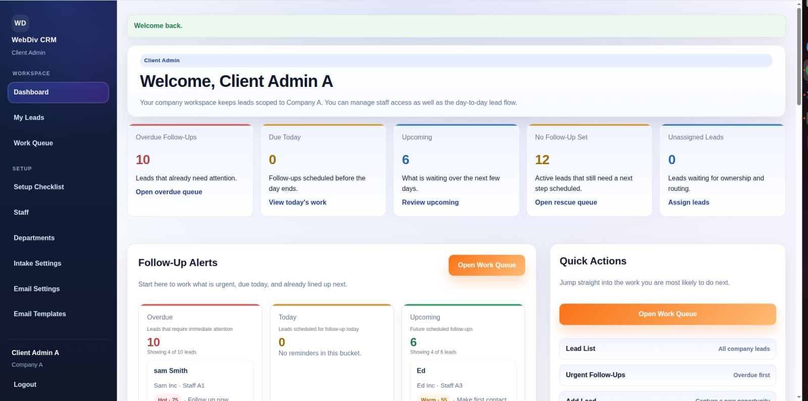 Featured WebDiv website project screenshot 1