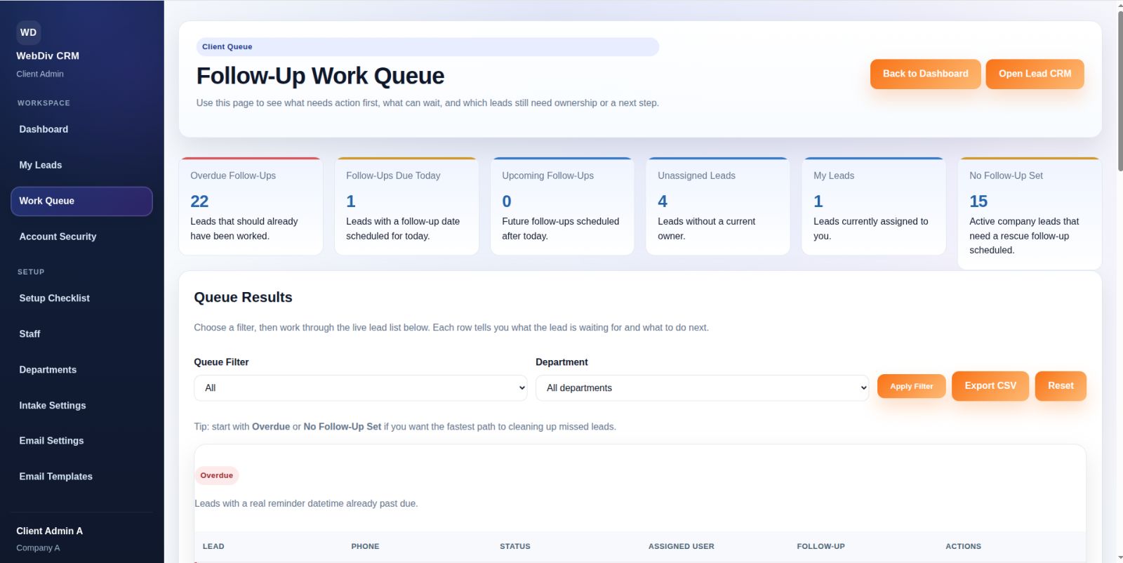 Featured WebDiv website project screenshot 1